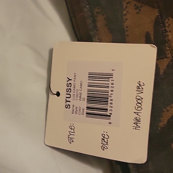 Stussy camo pants size 32